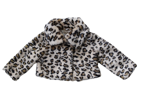 Next rövid fazonú, simizős, leopárdmintás kabát, 3-4 év
