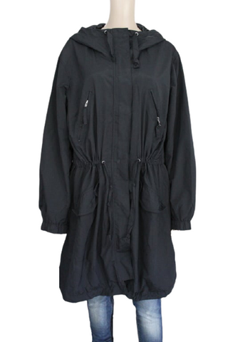 H&M hosszított fazonú, vízlepergetős anyagú, alján és derékban szűkíthető átmeneti kabát, 46-os