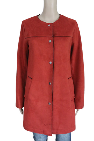 Primark hasított bőr hatású, hosszított fazonú, gyönyörű átmeneti kabát, UK12/40-es