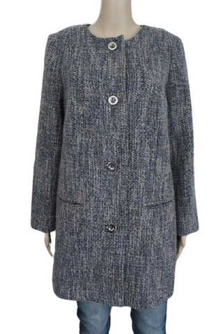 Marks&Spencer vastagabb anyagú, teal színű, szép fazonú kabát, UK18/46-os