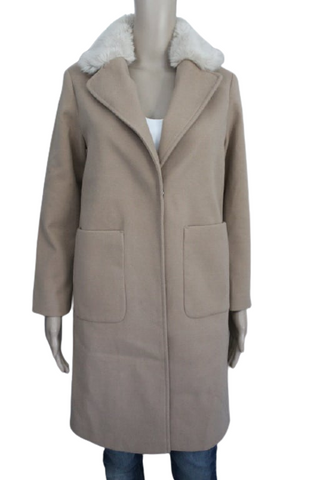 New Look gyönyörű, hosszított fazonú, nőies szövet kabát, UK6/34-es