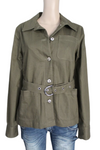 Warehouse khaki színű, saját öves, vékony átmeneti kabát, UK12/40-es
