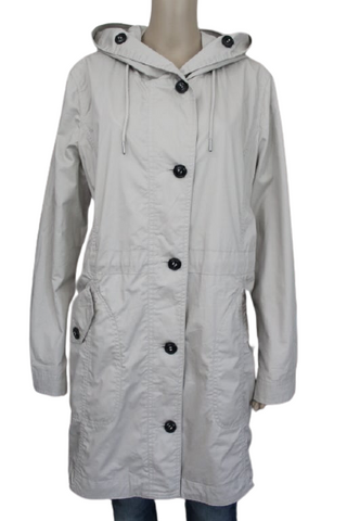 Gerry Weber Taifun (drága márka) derékban szűkíthető, vékony, hosszított fazonú átmeneti kabát, 44-es