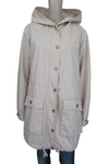 Colours derékban és alján szűkíthető, hosszított fazonú, púder színű, vékony átmeneti kabát, 46-os