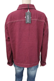 Prettylittlething rövid fazonú, vékony, burgundy színű átmeneti kabát, UK14/42-es