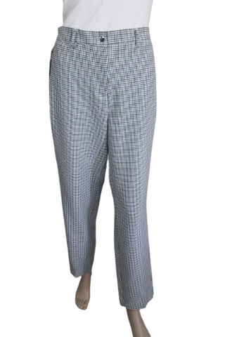 Marks&Spencer enyhén rugalmas anyagú, hátul gumis derekú, csinos nadrág, UK14/42-es