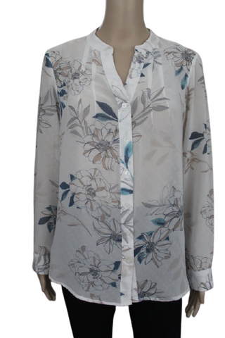 Marks&Spencer virágmintás, aláöltözős ing, UK12/40-es