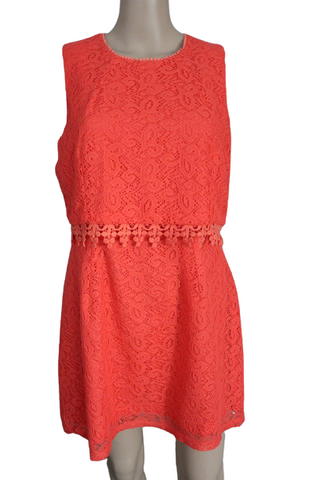 Stella Morgan csodaszép, korall színű csipke ruha, akár alkalomra is, UK12/40-es